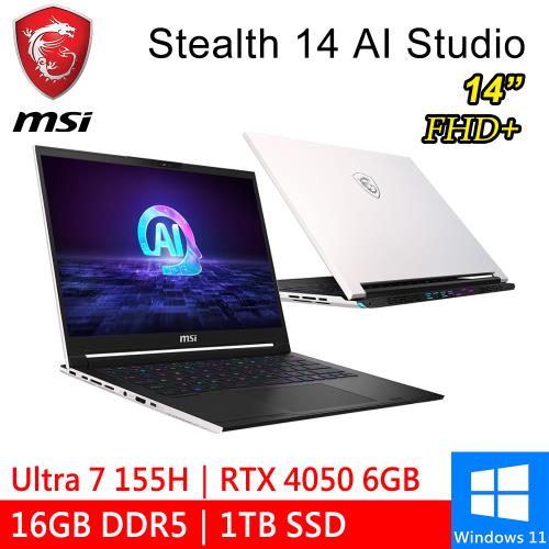 微星 Stealth 14 AI Studio A1VEG-200TW 14吋 白(Ultra 7 155H/16G/1T/RTX4050/W11)