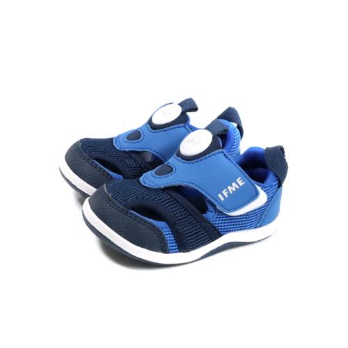 IFME 小孩鞋 簍空休閒鞋 魔鬼氈 藍色 小童 童鞋 IF20-430602 no256