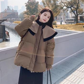 【巴黎精品】真 羽絨90%鴨絨 羽絨外套鴨絨夾克-設計款娃娃領羽絨服女外套a1ii66