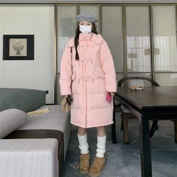 【巴黎精品】真 羽絨90%鴨絨 羽絨外套鴨絨夾克-連帽輕暖牛角扣羽絨服女外套6色a1ii41
