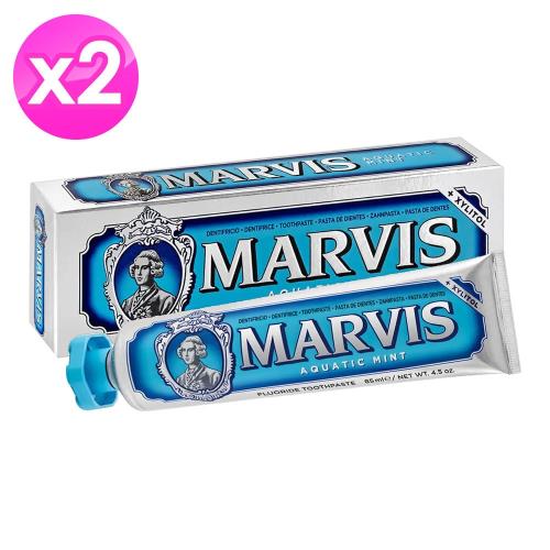 免運/MARVIS義大利頂級牙膏85ml-海洋薄荷(藍) x2條