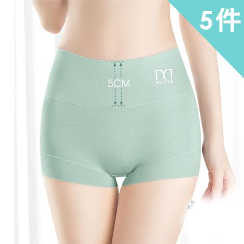 【Dylce 黛歐絲】5件組-現貨-天生柔軟高腰提臀四角安全褲/無痕內褲/女內褲/高腰內褲/保暖內褲(隨機)