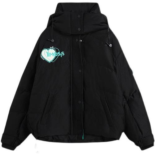 【巴黎精品】真 羽絨90%鴨絨 羽絨外套鴨絨夾克-個性甜酷拼接刺繡羽絨服女外套a1ii87