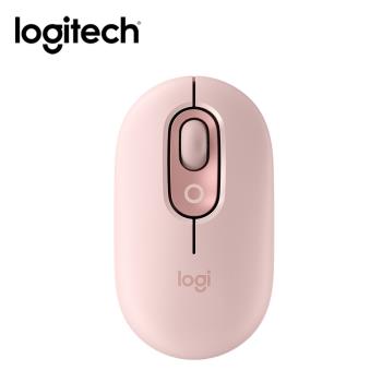 【Logitech 羅技】POP MOUSE 無線藍芽滑鼠 - 玫瑰粉