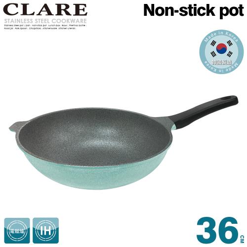 【CLARE可蕾爾】韓國鑄造不沾炒鍋36cm無蓋