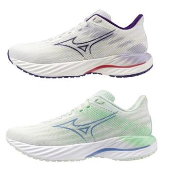 Mizuno 美津濃 慢跑鞋 女鞋 WAVE INSPIRE 21 白紫/綠【運動世界】J1GD254425/J1GD254426