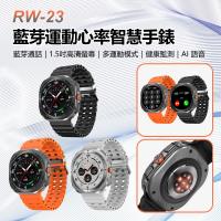 IS愛思 RW-23 智慧手錶，輕巧僅75g，尺寸26.8 x 4.8 x 1.5 mm，2吋以下小巧銀幕。搭載心率偵測、內建音樂播放、藍芽通話、運動偵測、計時、鬧鐘、睡眠監測、健康資料偵測等多功能。適合路跑、腳踏車、登山等運動適用範圍。相容iOS與Android系統，待機時間1-7天。顏色選擇：黑色、灰色、橘色。NCC認證碼：CCAJ23LP5200T6。