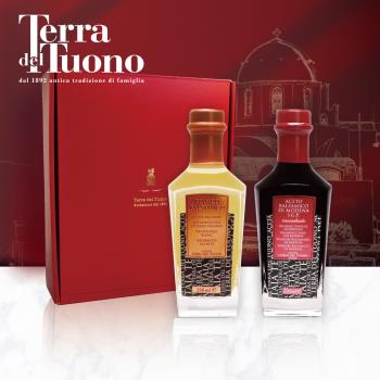 Terra Del Tuono雷霆之地 義大利巴薩米克醋 陳年紅標+白色金標250ml各乙罐勃根地大紅禮盒組/母親節