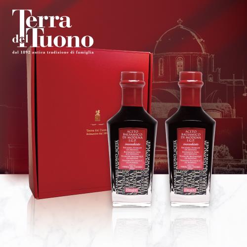 Terra Del Tuono雷霆之地 巴薩米克醋陳年紅標250ml*兩入勃根地大紅禮盒組 母親節送禮