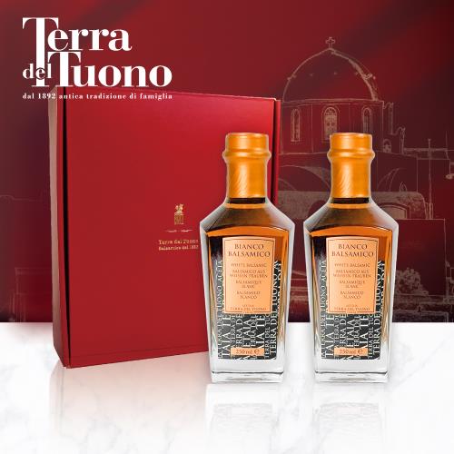 Terra Del Tuono雷霆之地 巴薩米克醋白色金標250ml*兩入勃根地大紅禮盒組 聖誕 送禮