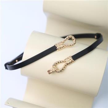 【米蘭精品】皮帶真皮腰帶-牛皮伸縮時尚復古女配件3色74jp107