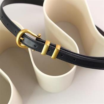 【米蘭精品】皮帶真皮腰帶-牛皮復古感時尚女配件3色74jp71