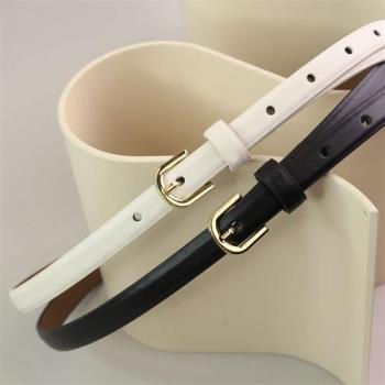 【米蘭精品】皮帶真皮腰帶-牛皮小眾設計女配件2色74jp59