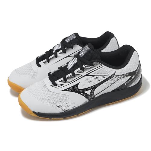 Mizuno 排球鞋 Cyclone Speed 5 女鞋 白 黑 膠底 入門款 室內運動 羽排鞋 美津濃 V1GC2581-61
