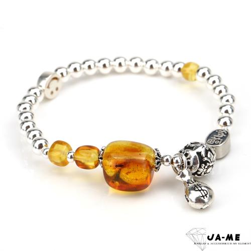 【JA-ME】天然琥珀千足銀設計款手鍊