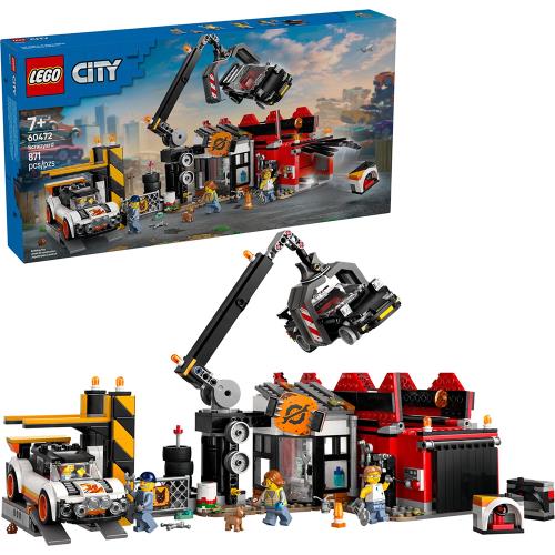 樂高積木LEGO 60472 202501 城市系列 - 廢車場和汽車