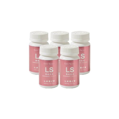 【世紀民生】雪嫩美莓 蔓越莓口含錠-5入組(共300錠 私密處保健 私密保養)