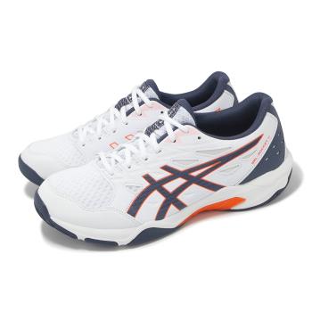 Asics 排球鞋 GEL-Rocket 11 2E 男鞋 女鞋 寬楦 白 藍 抓地 室內運動 羽排鞋 亞瑟士 1073A077101
