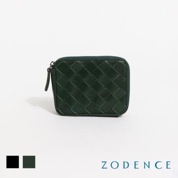 【ZODENCE 佐登司】CRAFTZEAL進口真皮中性編織卡片零錢包(多色/2025新款上市)
