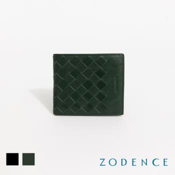 【ZODENCE 佐登司】CRAFTZEAL進口真皮中性編織8卡短夾(多色/2025新款上市)