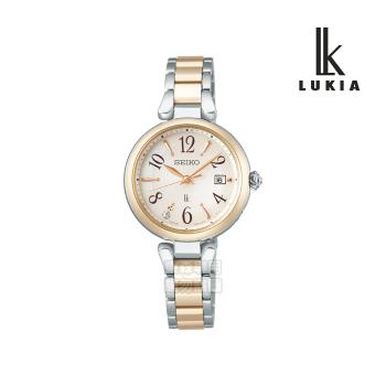 【SEIKO精工】SSQW086J Lukia 花卉系列鈦金屬太陽能電波錶 27.9mm 1B32-0BK0K 公司貨