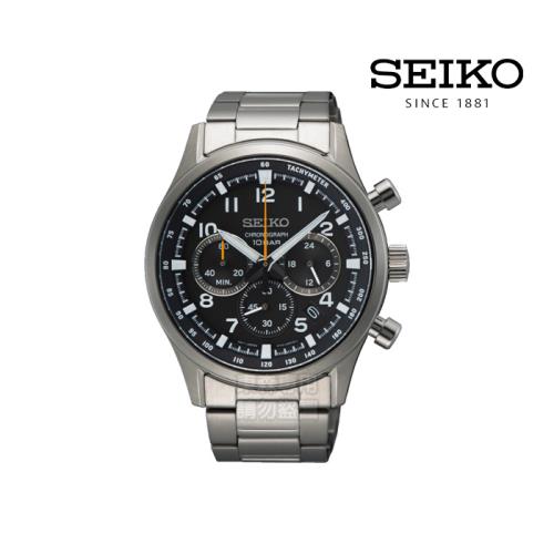 【SEIKO精工】SSB447P1 鋼錶帶 三眼 計時 手錶 43mm 8T63-02M0D 公司貨