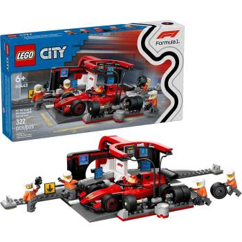 樂高積木LEGO 60443 202501 城市系列 - F1® 維修站、維修人員和 Ferrari 汽車