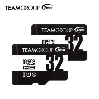 【超值二入組】Team 十銓 32GB microSDHC UHS-I U1 C10記憶卡 100MB/s(含轉卡)