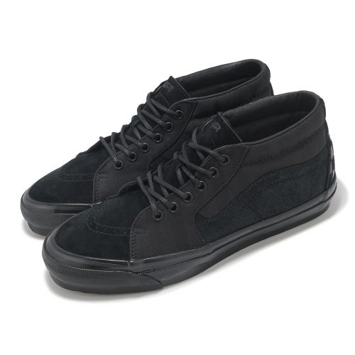 Vans 休閒鞋 Sk8-Mid Reissue 83 MG 男鞋 黑 麂皮 帆布 緩衝 棋盤格 板鞋 VN000E7JCJI