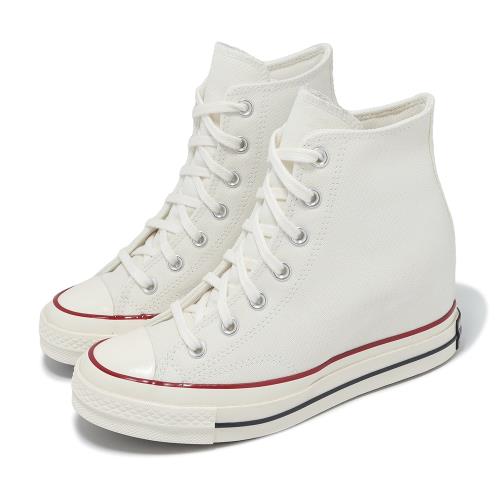 Converse 休閒鞋 Chuck 70 Wedge HI 女鞋 米白 1970 復古 奶油底 增高鞋墊 帆布鞋 A12562C