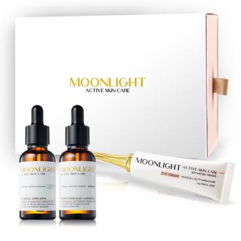 【Moonlight 莯光】極潤保濕滋養禮盒組 (眼霜+青春油+植物角鯊)