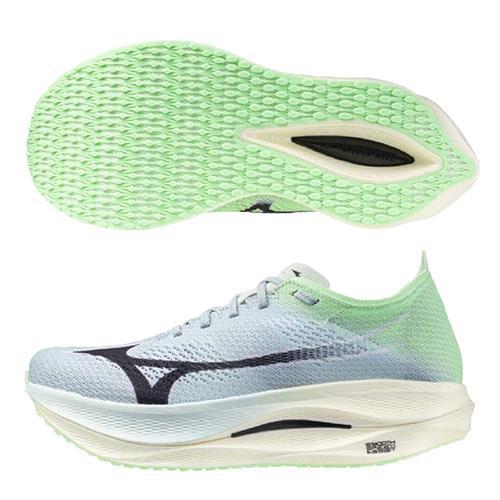 Mizuno 美津濃 慢跑鞋 男鞋 WAVE REBELLION PRO LOW 藍綠【運動世界】U1GD254001