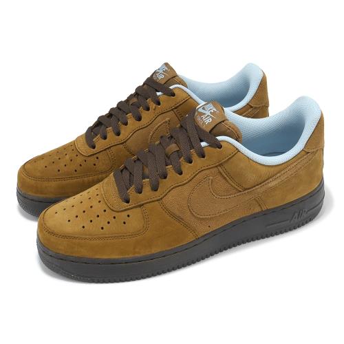 Nike 休閒鞋 Air Force 1 07 男鞋 摩卡 小麥棕 黑 AF1 麂皮 IB4617-222