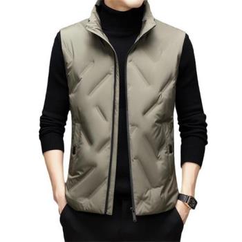 【巴黎精品】真 羽絨90%白鴨絨 羽絨外套鴨絨夾克-簡約百搭戶外保暖背心男外套2色a1is20