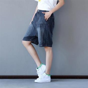 【巴黎精品】復古牛仔褲-休閒短褲顯瘦女士半褲新款五分牛仔女褲子2色a1ir53