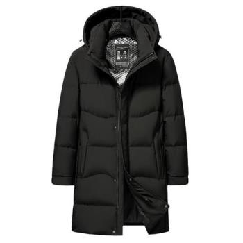 【巴黎精品】真 羽絨90%白鴨絨 羽絨外套鴨絨夾克-商務保暖長羽絨男外套2色a1is105