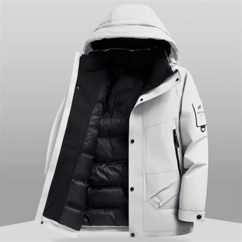 【巴黎精品】真 羽絨90%白鴨絨 羽絨外套鴨絨夾克-戶外情侶款寬鬆羽絨男女外套5色a1is63