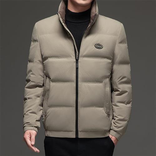 【巴黎精品】真 羽絨90%白鴨絨 羽絨外套鴨絨夾克-立體壓花石墨烯蓄熱男外套3色a1is51