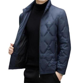 【巴黎精品】真 羽絨90%白鴨絨 羽絨外套鴨絨夾克-簡約短白保暖立領男外套6色a1is47
