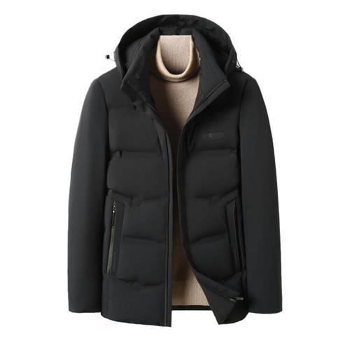 【巴黎精品】真 羽絨90%白鴨絨 羽絨外套鴨絨夾克-中青年防寒保暖羽絨男外套2色a1is152