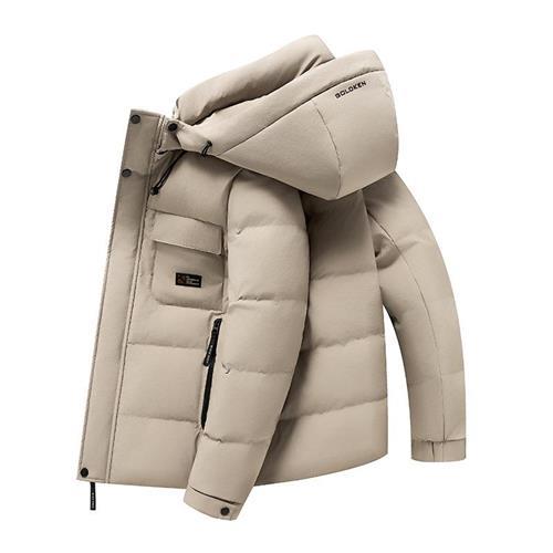 【巴黎精品】真 羽絨90%白鴨絨 羽絨外套鴨絨夾克-連帽休閒男士中長加厚男外套3色a1is124