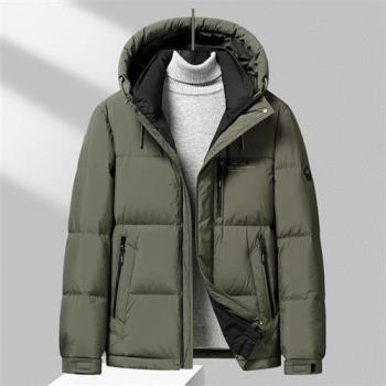 【巴黎精品】真 羽絨90%白鴨絨 羽絨外套鴨絨夾克-加厚極寒戶☆☆外短防寒羽絨男外套3色a1is116