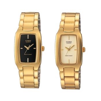【CASIO 卡西歐】送禮首選-秀氣時尚 指標女錶 經典酒桶型 黑/金 ( LTP-1165N )