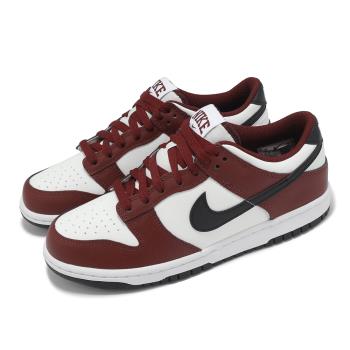 Nike 休閒鞋 Dunk Low GS 大童 女鞋 酒紅 深紅 酒漬櫻桃 黑 低筒 FZ4352-600