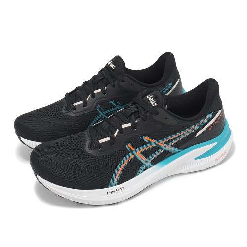Asics 慢跑鞋 GT-1000 13 男鞋 黑 綠橘 支撐 緩衝 運動鞋 亞瑟士 1011B858005