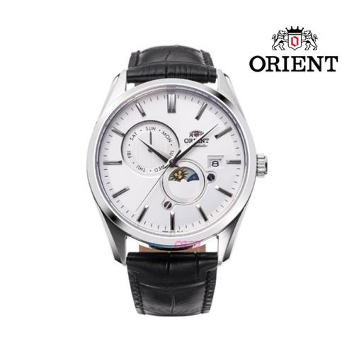 【ORIENT】RA-AK0310S 日月相錶 鏤空 皮帶機械男錶 41.5mm 公司貨