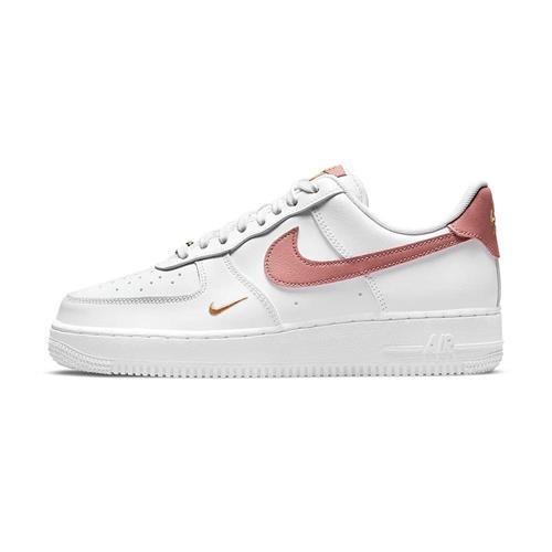 Nike Air Force 107 ESS 女 粉白 金標 小金勾 運動 透氣 AF1 休閒鞋 CZ0270-103