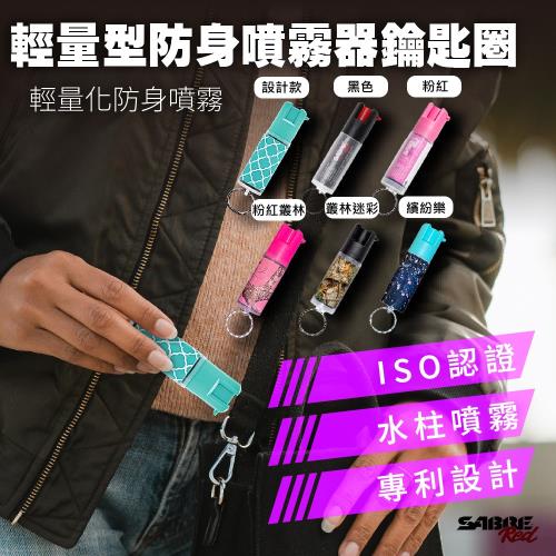 輕量 鑰匙圈 SABRE 沙豹 防身噴霧 辣椒水 水柱式 (六色可選)