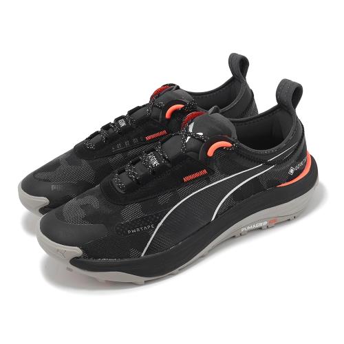 Puma 越野跑鞋 Voyage Nitro 3 GTX 男鞋 黑橘 防水 雙層中底 緩衝 抓地 戶外 運動鞋 37783801
