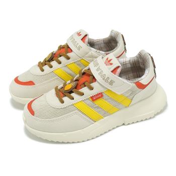 adidas x 迪士尼 童鞋 Retropy F2 CF EL C 中童 米白 奇奇蒂蒂 小朋友 魔鬼氈 愛迪達 IH3501